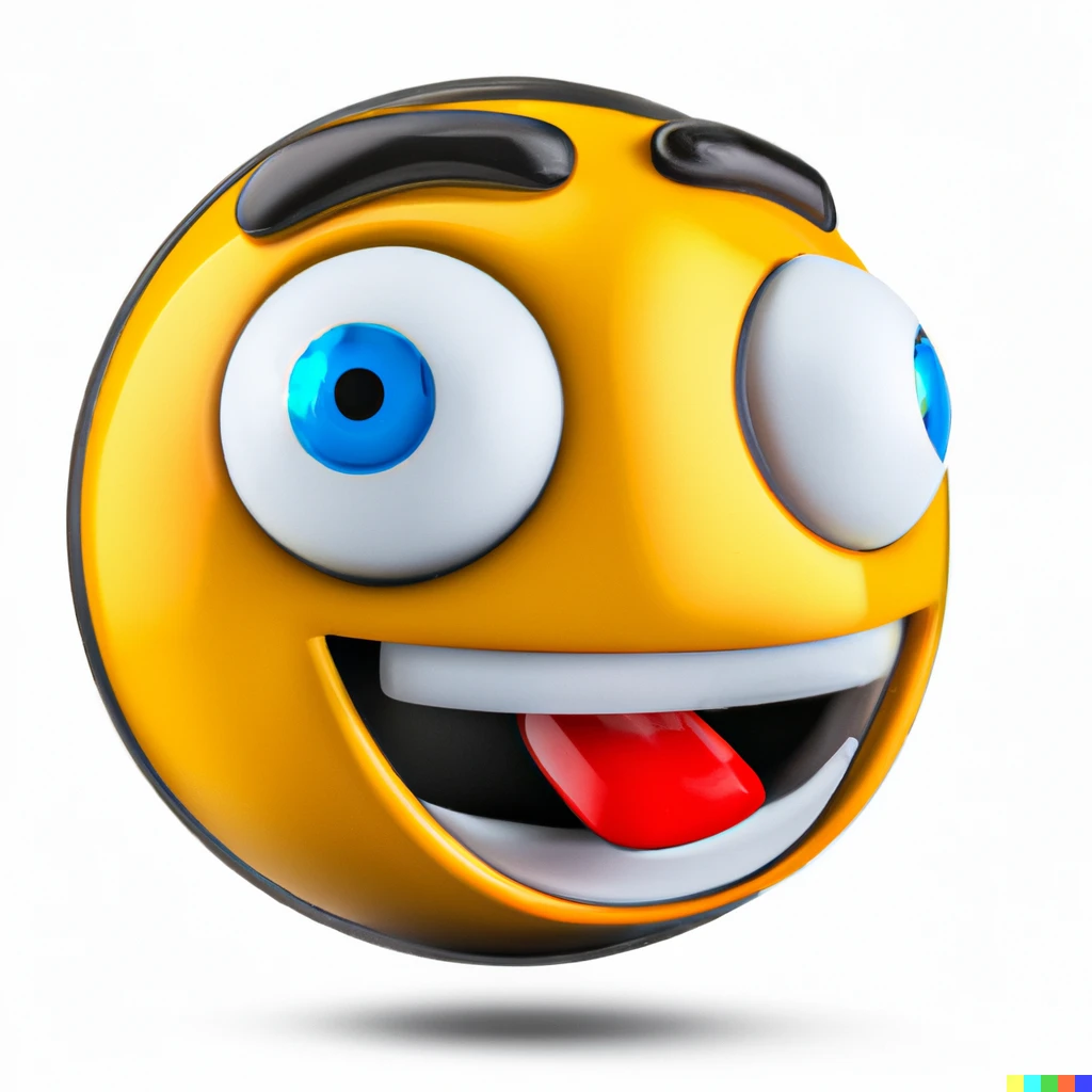 Prompt: emoji, 3d render, white background