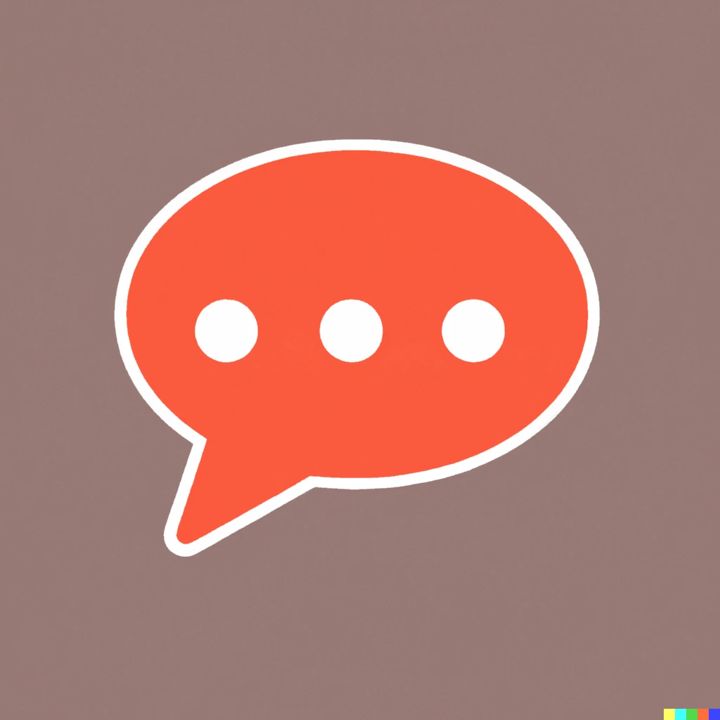 Prompt: Icon of a chat bubble with an Ellipsis in the center