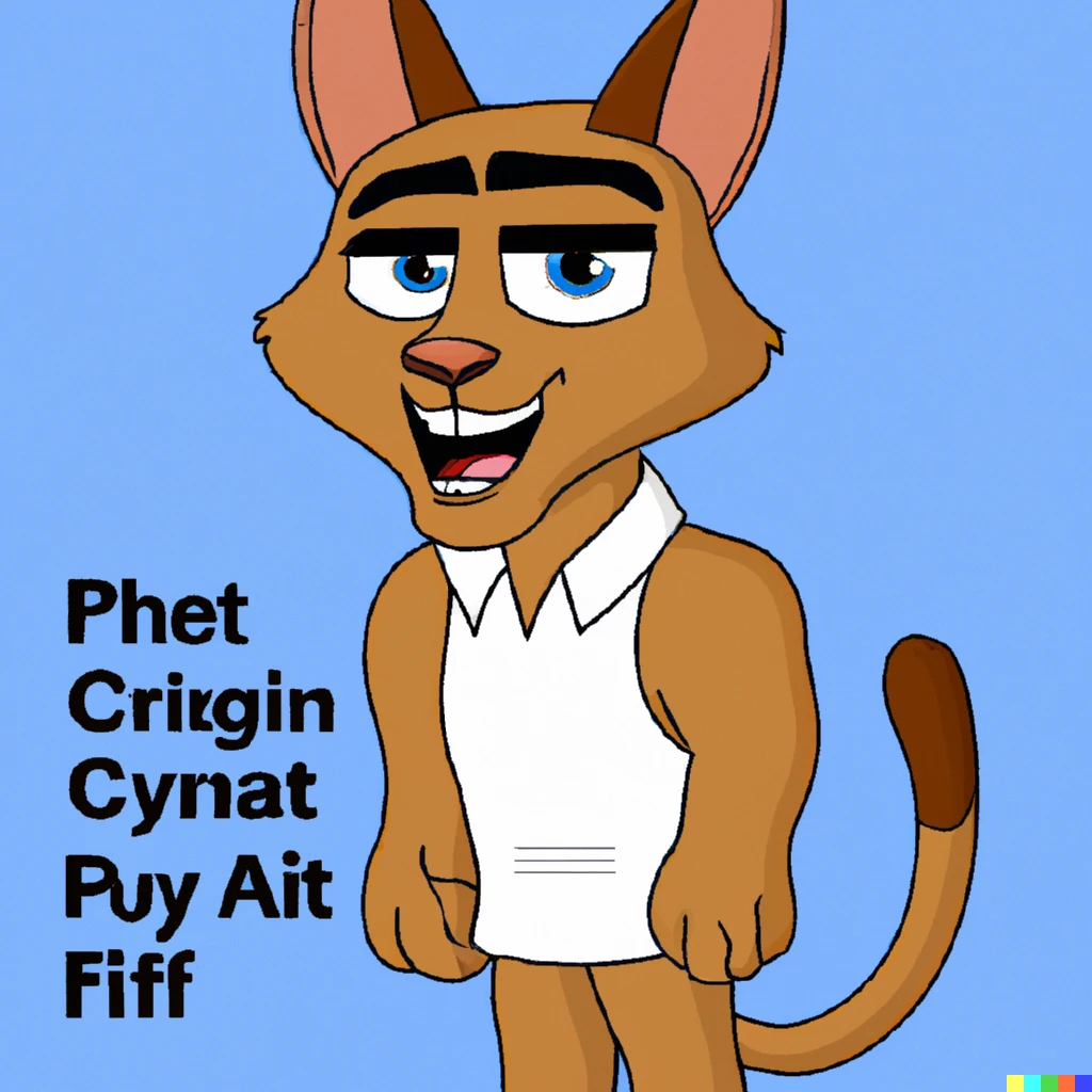 Prompt: a drawing of a caracal in the style of family guy
