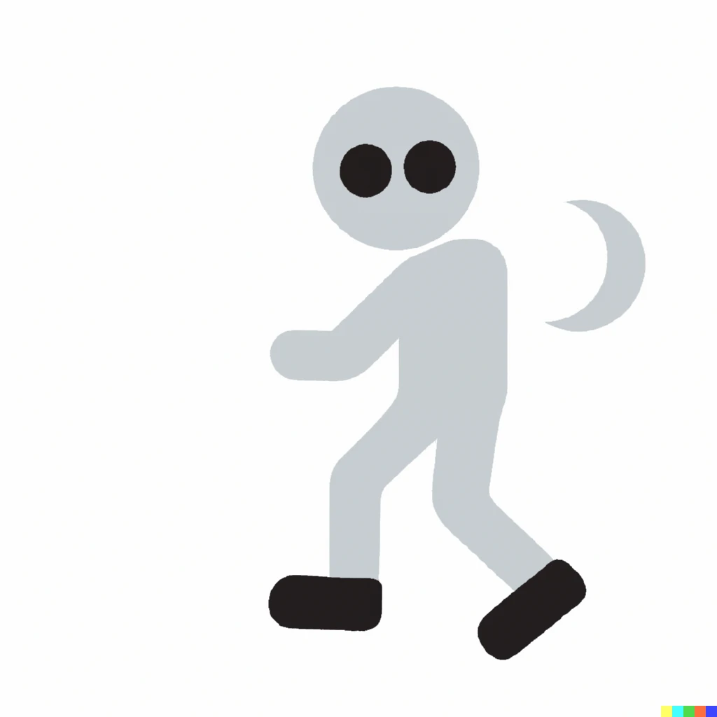 Prompt: “An emoji of a person moonwalking, IOS 16”