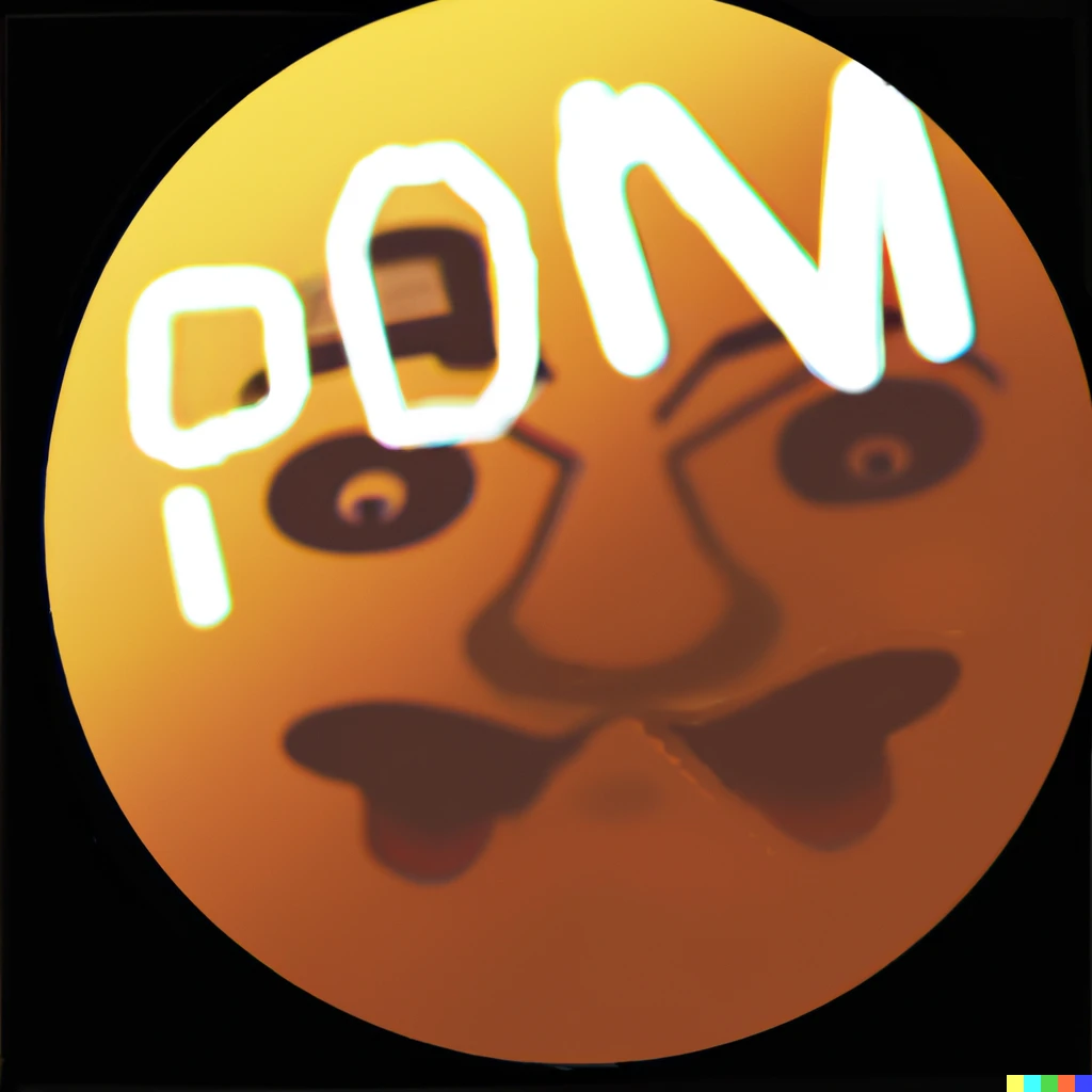 Prompt: pogchamp face sticker illustration