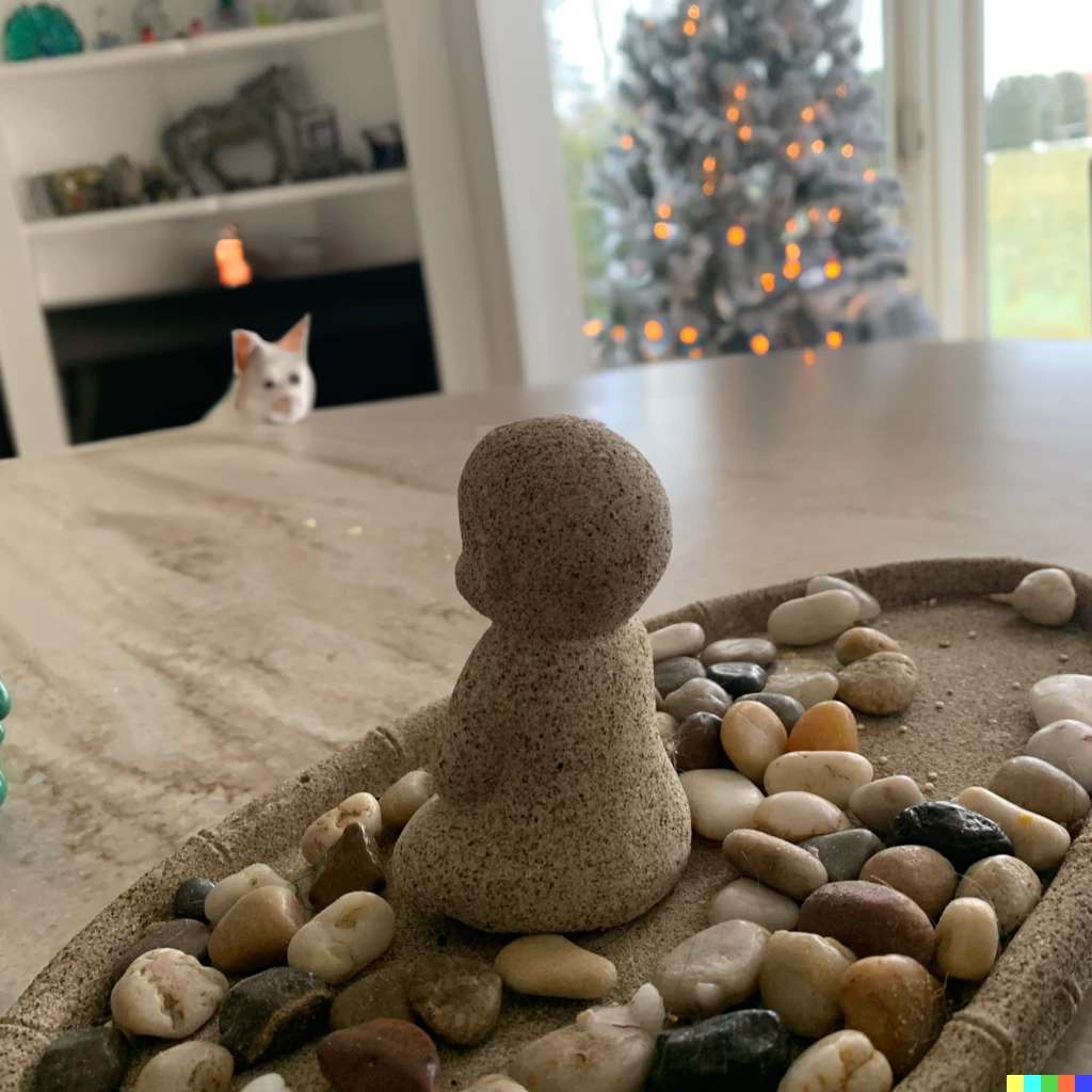 Prompt: Cat peeking over edge of table, photograph taken on iPhone XR