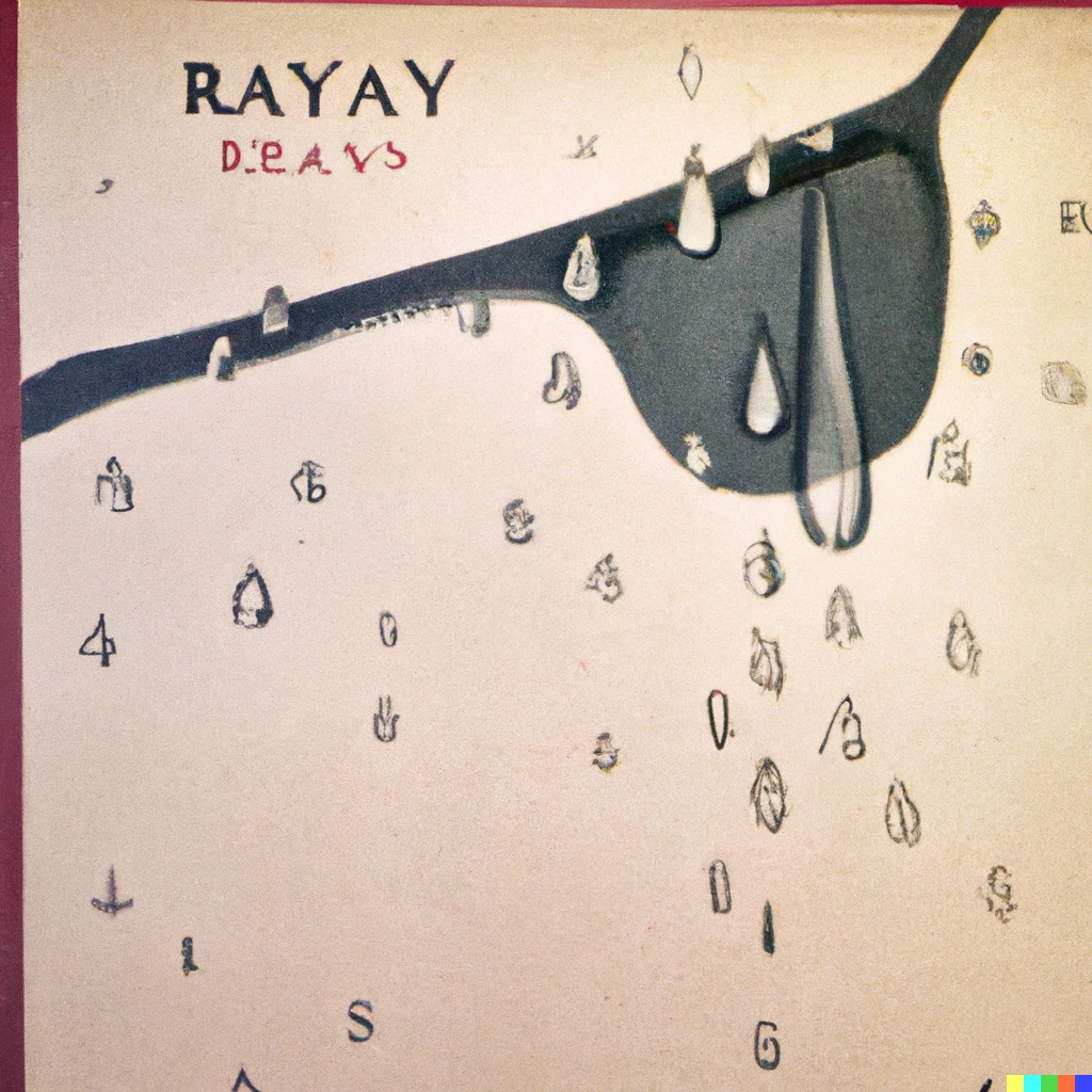 Prompt: Man Ray with Glass Tears in the hot summer of 1932