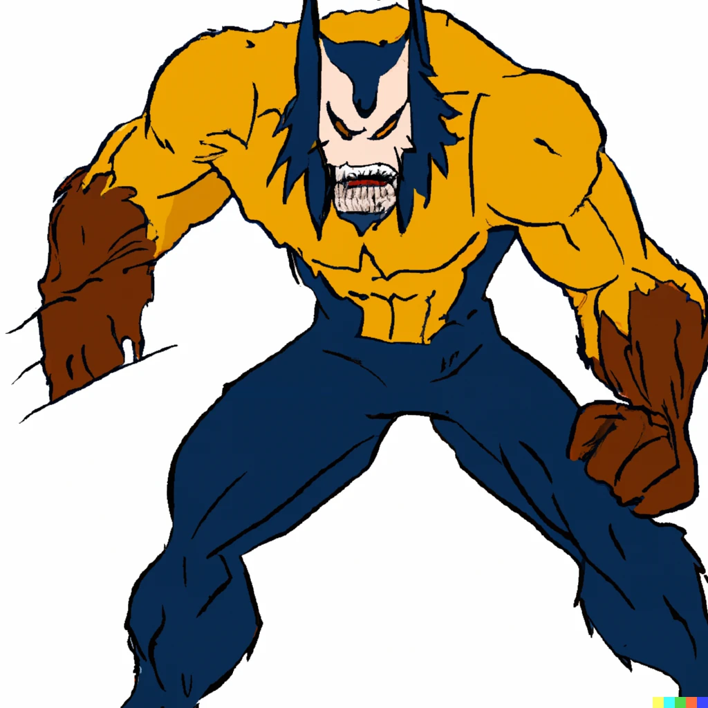 Prompt: Wolverine in the style of Rob Liefeld