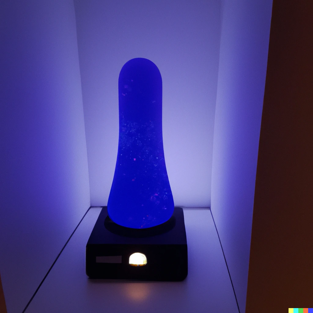 Prompt: A lava lamp designed by James Turrell