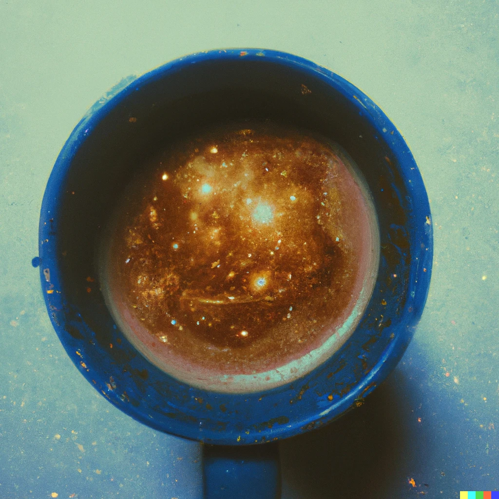 Prompt: the universe in a coffee cup 