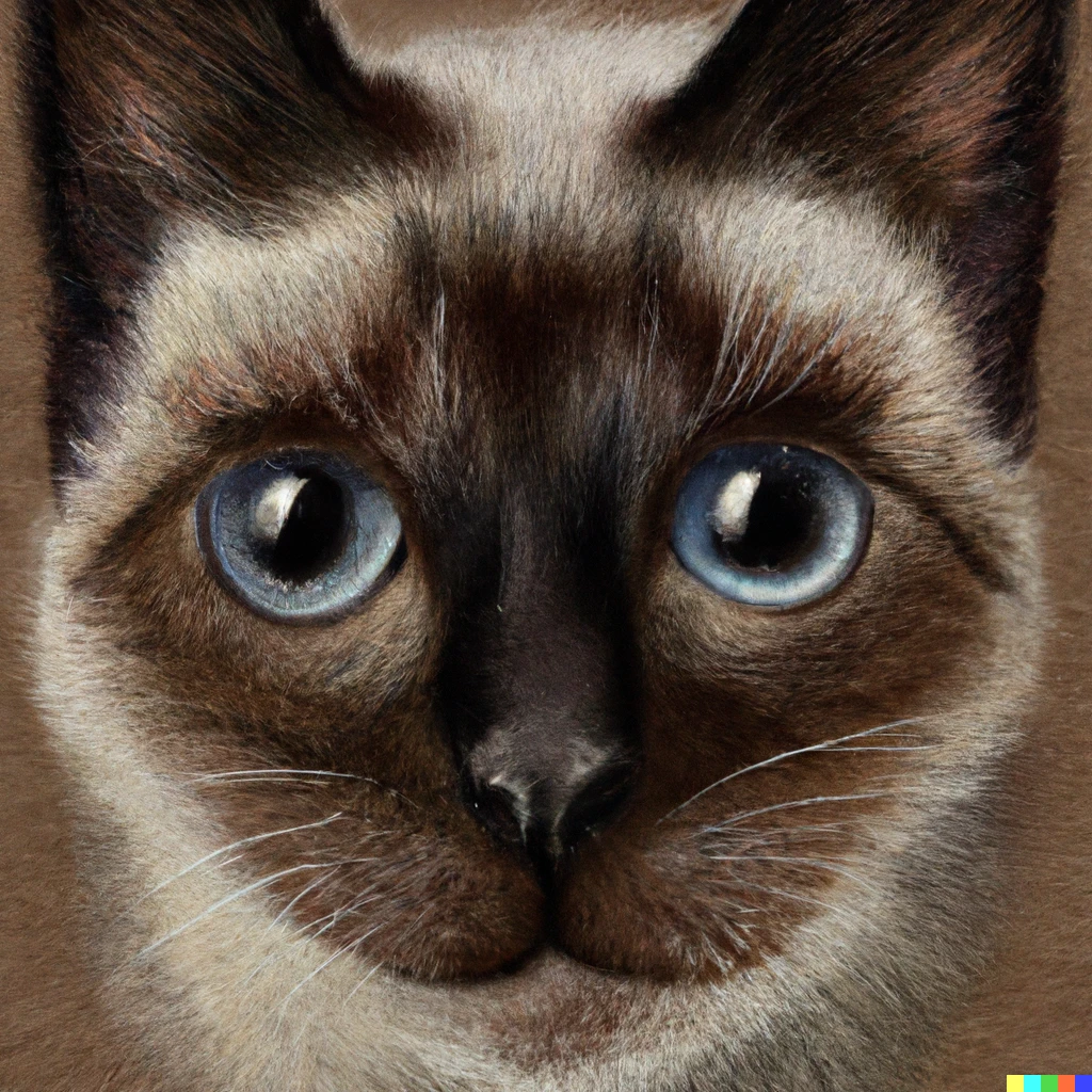 Prompt: Siamese cat, oil art.