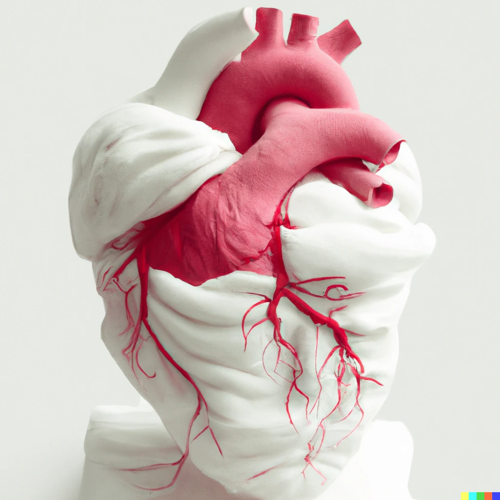Prompt: 3d sculpt of a human heart made of cottons 