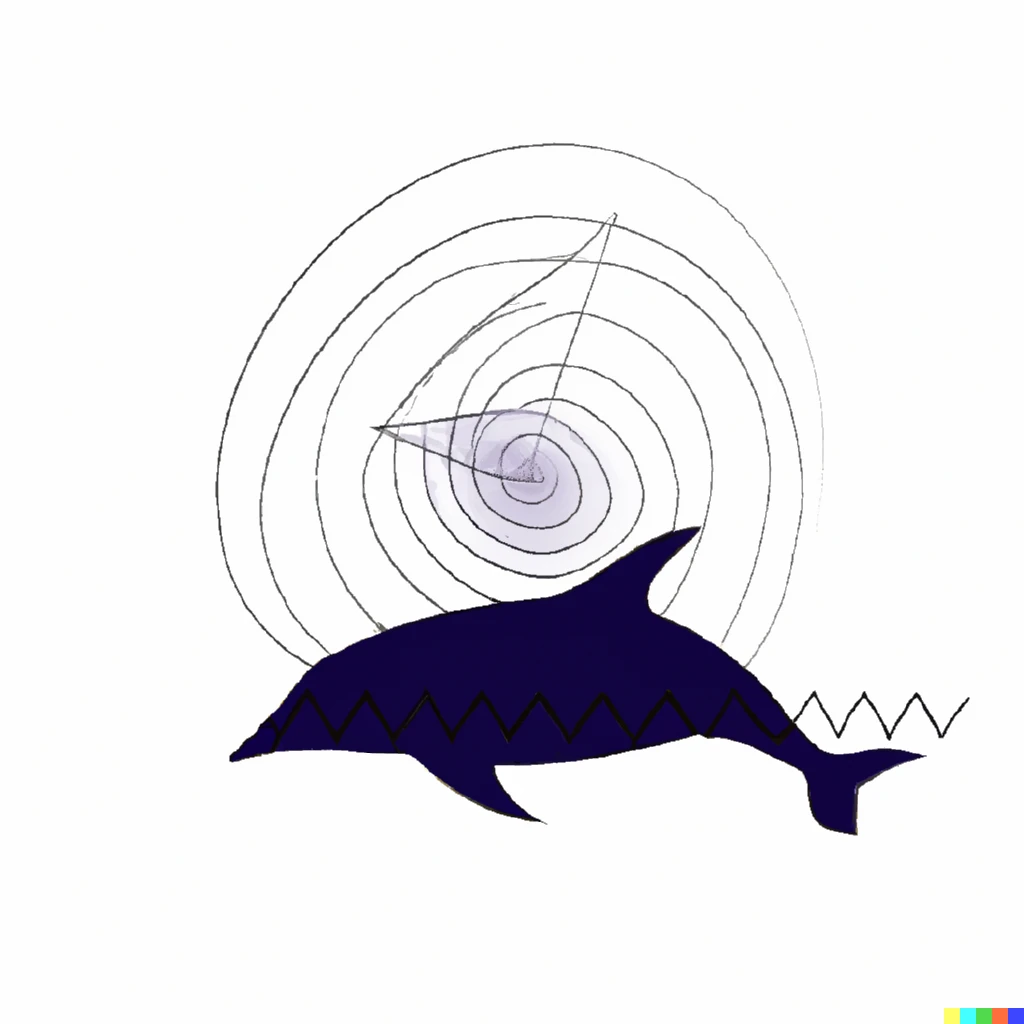 Prompt: Spacetime vibration synced with dolphin dance