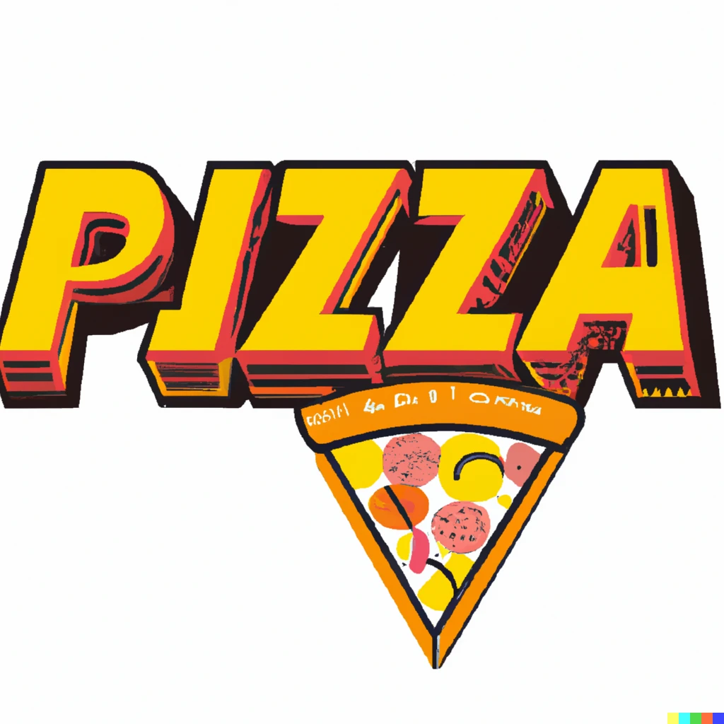Prompt: Pizzaria Logo in 1980s style
