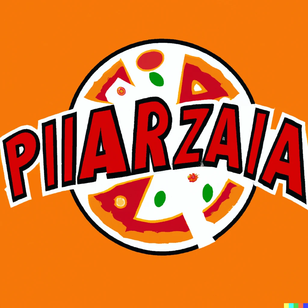 Prompt: Pizzaria Logo in 1980s style