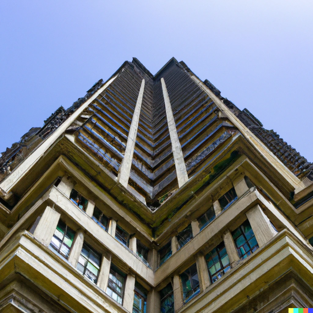 Prompt: A megatall skyscraper in the style of colonial Philippine architecture
