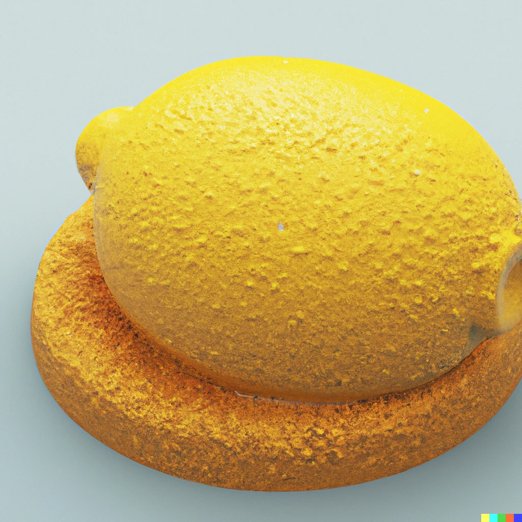 Prompt: Brutalist lemon, 3d render, 4k, HD