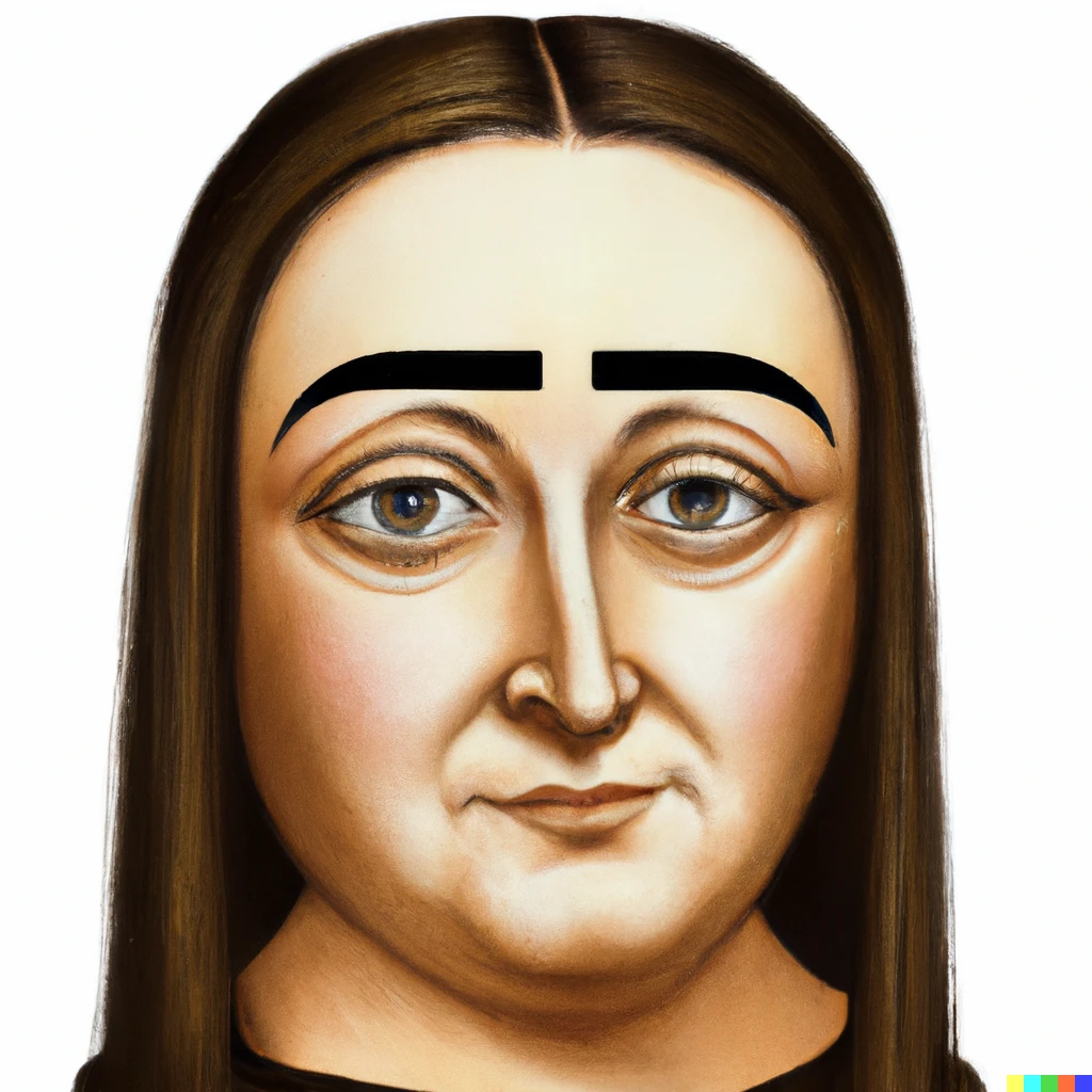 Prompt: The Mona Lisa with eyebrows