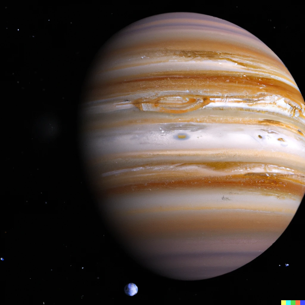 Prompt: Jupiter seen from the surface of Europa