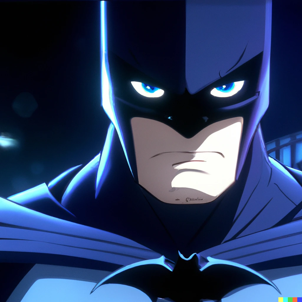 Prompt: Batman, screenshot from My Hero Academia 
